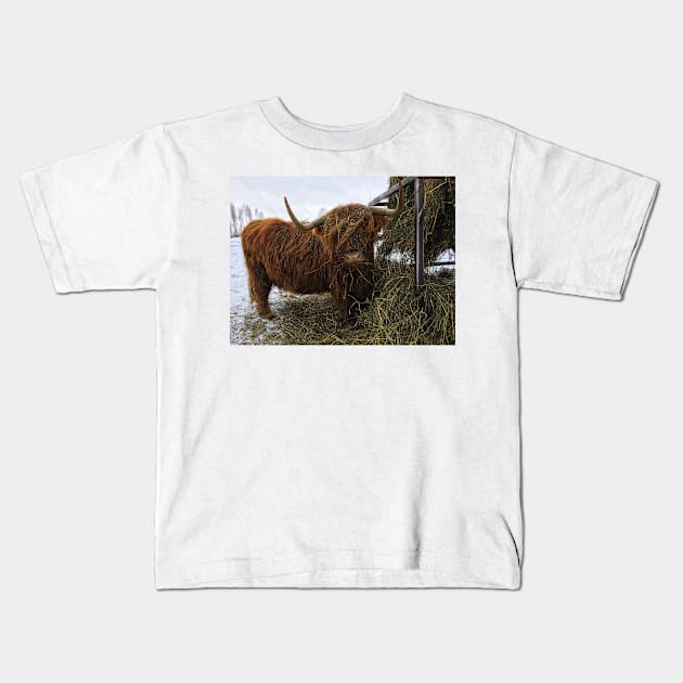 Scottish Highland Cattle Cow 2270 Kids T-Shirt by SaarelaHighland